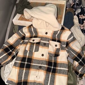Plaid Hooded Jacket for Kids